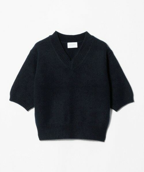 UNITED ARROWS / ユナイテッドアローズ ニット・セーター | CA/W ハーフスリーブ Vネック ニット（NAVY）