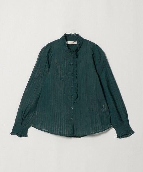 UNITED ARROWS / ユナイテッドアローズ シャツ・ブラウス | ＜MARILYN MOON＞シアー ボリューム スリーブ ブラウス（DK.GREEN）