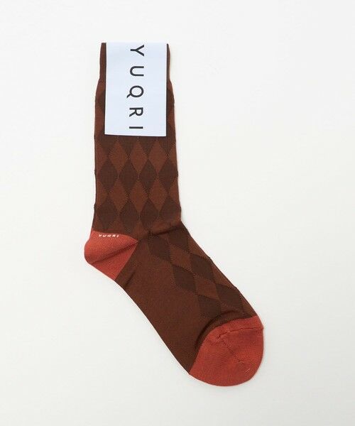 UNITED ARROWS / ユナイテッドアローズ ソックス | ＜YUQRI＞DIAMOND ソックス（MD.BROWN）