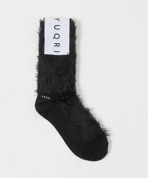 UNITED ARROWS / ユナイテッドアローズ ソックス | ＜YUQRI＞FAUX FUR ソックス（BLACK）
