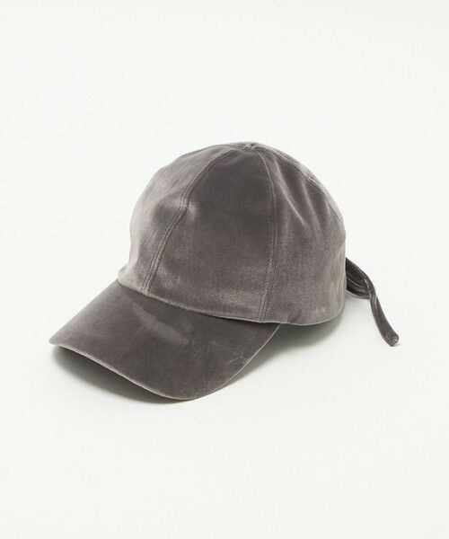 UNITED ARROWS / ユナイテッドアローズ キャップ | ベロア バックリボン キャップ（MD.GRAY）