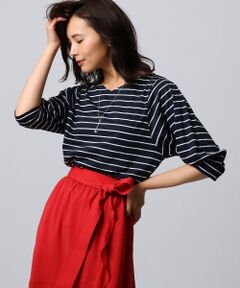 UNTITLED / アンタイトル カットソー | 【洗える】ボリュームスリーブボーダープルオーバー