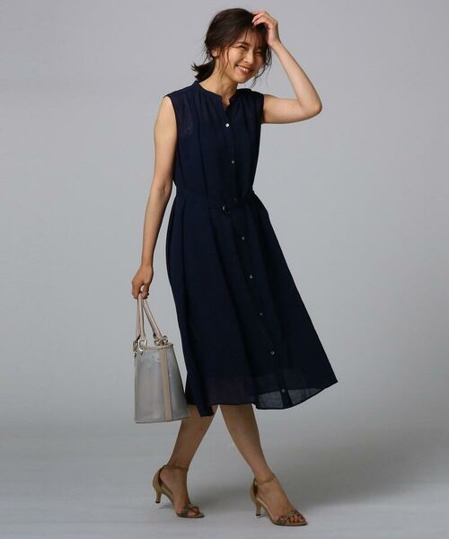 セール 洗える シアーボイルノースリーブワンピース ミニ丈 ひざ丈ワンピース Untitled アンタイトル ファッション通販 タカシマヤファッションスクエア