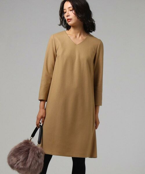 L バックフレアウールワンピース ミニ丈 ひざ丈ワンピース Untitled アンタイトル ファッション通販 タカシマヤファッションスクエア