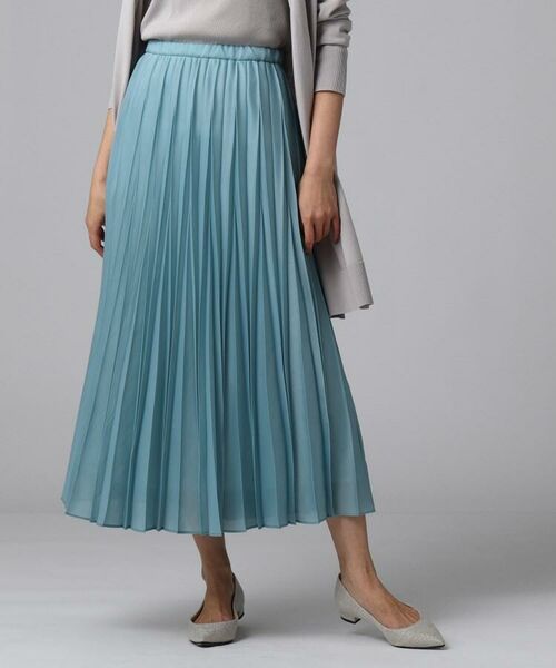 セール 洗える シルキーサテンアコーディオンプリーツスカート ロング マキシ丈スカート Untitled アンタイトル ファッション通販 タカシマヤファッションスクエア