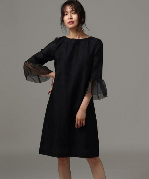 セール リソリーフジャガード フレアスリーブワンピース ミニ丈 ひざ丈ワンピース Untitled アンタイトル ファッション通販 タカシマヤファッションスクエア