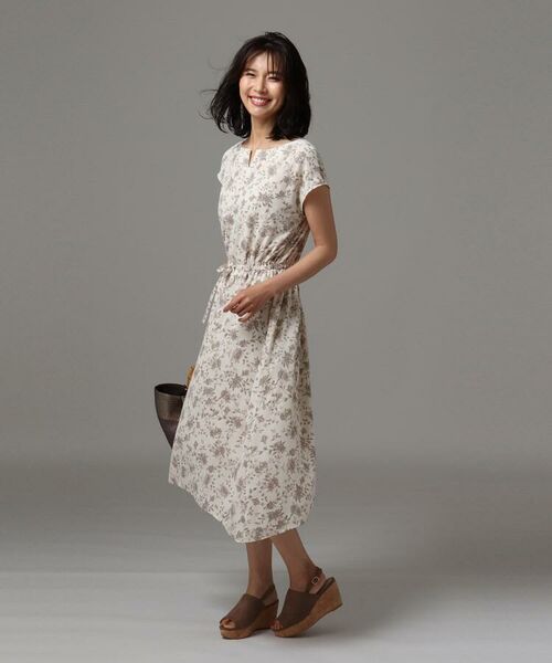 洗える ボタニカルプリント イレギュラーヘムワンピース ミニ丈 ひざ丈ワンピース Untitled アンタイトル ファッション通販 タカシマヤファッションスクエア