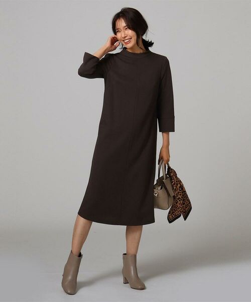 セール 洗える ハイネック Iラインワンピース ミニ丈 ひざ丈ワンピース Untitled アンタイトル ファッション通販 タカシマヤファッションスクエア
