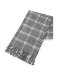 【洗える】ウールチェックストール