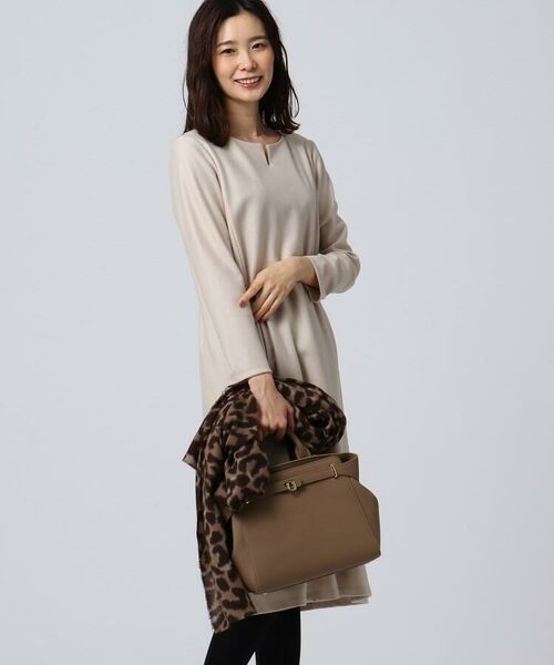 セール L ウールジャージキーネックワンピース ミニ丈 ひざ丈ワンピース Untitled アンタイトル ファッション通販 タカシマヤファッションスクエア