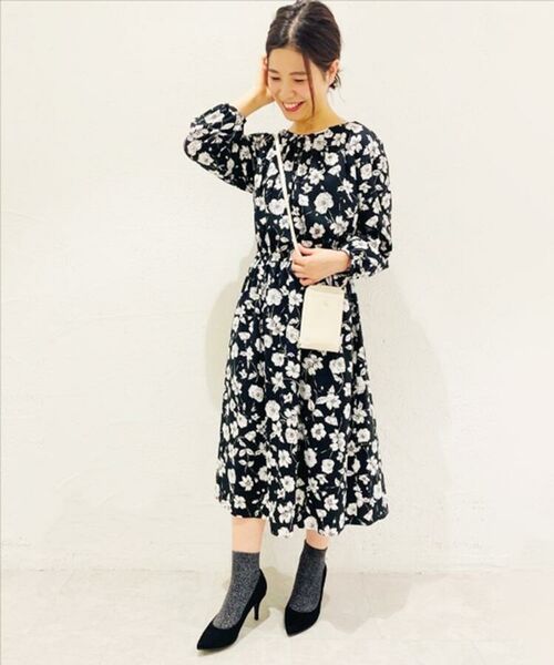 セール 洗える テネルフラワープリントワンピース ミニ丈 ひざ丈ワンピース Untitled アンタイトル ファッション通販 タカシマヤファッションスクエア