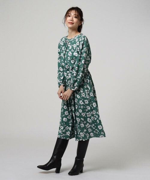 セール 洗える テネルフラワープリントワンピース ミニ丈 ひざ丈ワンピース Untitled アンタイトル ファッション通販 タカシマヤファッションスクエア