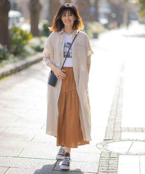 セール 洗える ふんわり 麻シャツワンピース ミニ丈 ひざ丈ワンピース Untitled アンタイトル ファッション通販 タカシマヤファッションスクエア