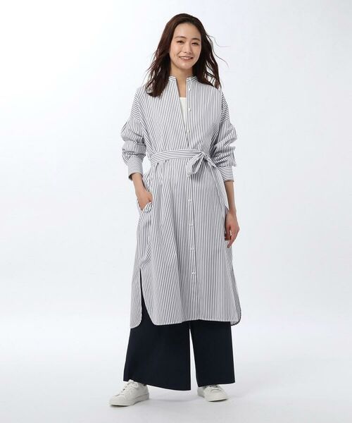 セール 洗える Srバンドカラーシャツワンピース ミニ丈 ひざ丈ワンピース Untitled アンタイトル ファッション通販 タカシマヤファッションスクエア