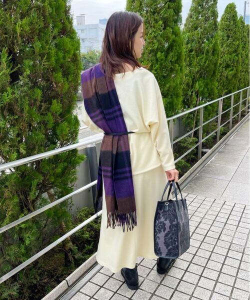 セール ラムズウォッシャブルチェックストール マフラー ショール スヌード ストール Untitled アンタイトル ファッション通販 タカシマヤファッションスクエア