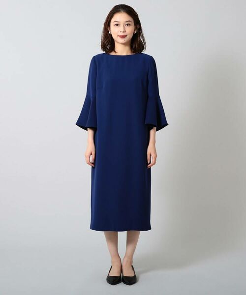 通勤 フォーマル ミリオーネツイル 袖フリルワンピース 洗える ミニ丈 ひざ丈ワンピース Untitled アンタイトル ファッション通販 タカシマヤファッションスクエア