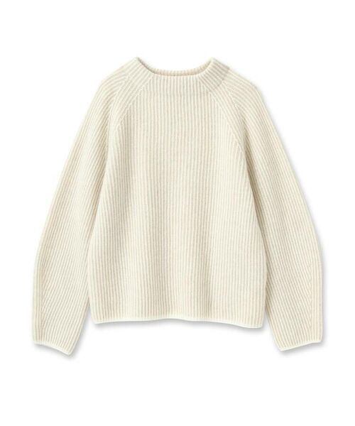 UNTITLED / アンタイトル ニット・セーター | 【ゆったり着られる】ストライプ編み パフスリーブニット | 詳細1