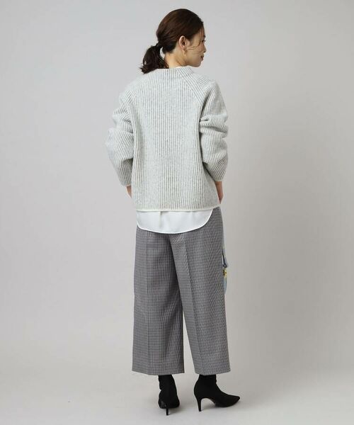 UNTITLED / アンタイトル ニット・セーター | 【ゆったり着られる】ストライプ編み パフスリーブニット | 詳細19
