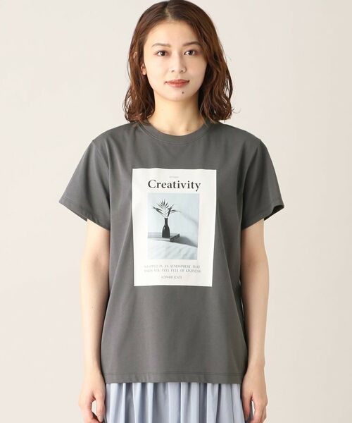 UNTITLED / アンタイトル Tシャツ | 【きれいめTシャツ／洗える】ニュアンスフォトTシャツ | 詳細2