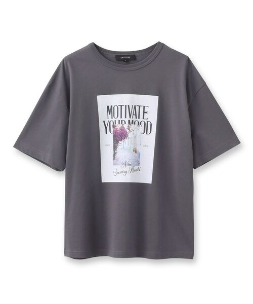 UNTITLED / アンタイトル Tシャツ | 【洗える】カジュアルフォトプリントTシャツ | 詳細1