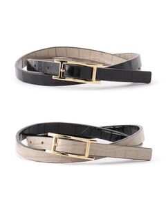 UNTITLED / アンタイトル ベルト・サスペンダー | 【リバーシブル】Hバックルベルト