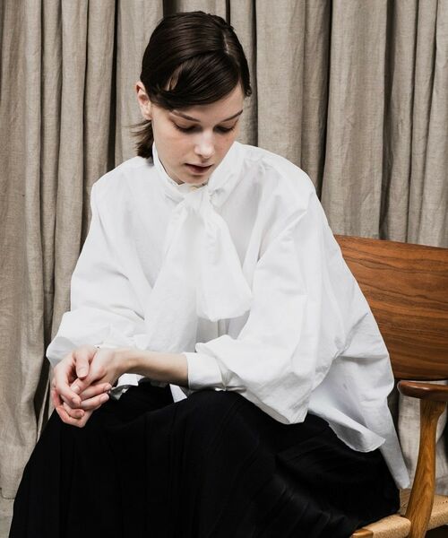 UNTITLED / アンタイトル シャツ・ブラウス | リッチクロスハイネックシャツ(オフホワイト(003))