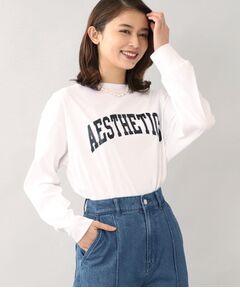 【コットン100％／洗える】カレッジロゴ風 ロゴTシャツ