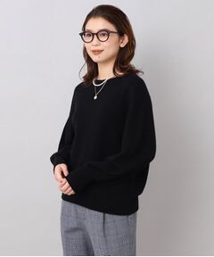 ◆【洗える】シルク＆カシミヤ混 ボートネックニット