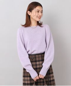 【洗える】シルク＆カシミヤ混 ボートネックニット