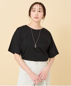 【接触冷感／抗菌防臭／洗える】アイスクリアコットン 5分袖Tシャツ