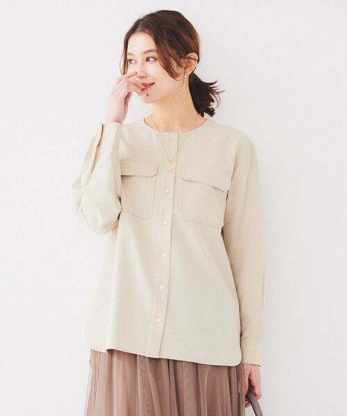UNTITLED / アンタイトル シャツ・ブラウス | パッチ&フラップシャツ(ライトベージュ(051))
