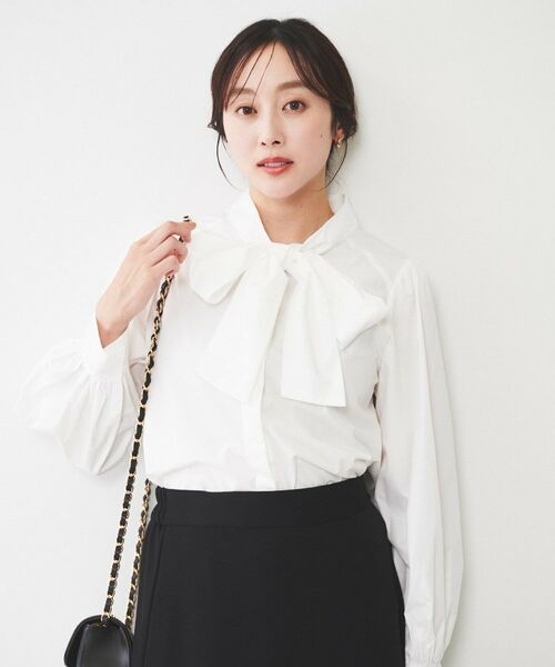 UNTITLED / アンタイトル シャツ・ブラウス | TCボウタイブラウス(オフホワイト(003))