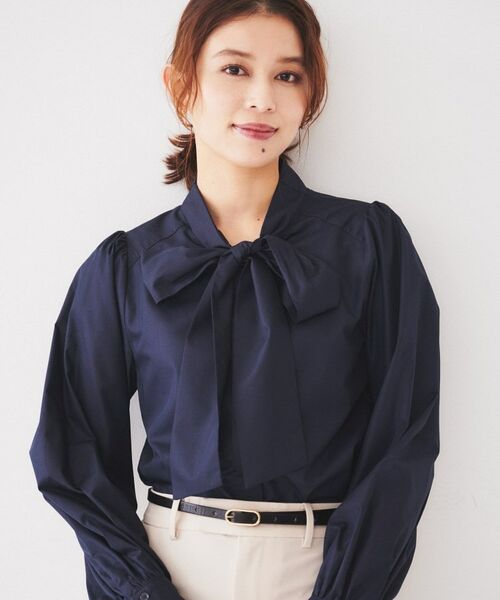UNTITLED / アンタイトル シャツ・ブラウス | TCボウタイブラウス(ネイビー(094))