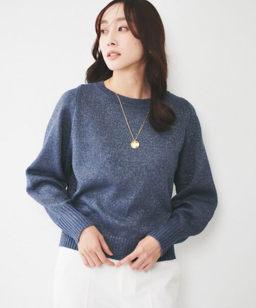 UNTITLED / アンタイトル ニット・セーター | 【アンサンブル可能/ラメ調】シャイニーセミラグランプルオーバーニット | 詳細13