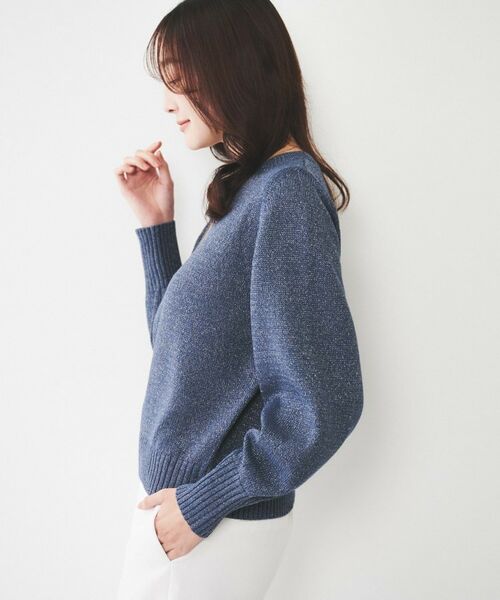 UNTITLED / アンタイトル ニット・セーター | 【アンサンブル可能/ラメ調】シャイニーセミラグランプルオーバーニット | 詳細14