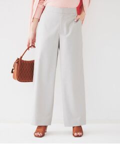 UNTITLED / アンタイトル パンツ | 【後ろウエストゴム/洗える】梳毛調ソフトワイドパンツ