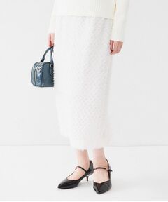 UNTITLED / アンタイトル スカート | 【洗える/後ろウエストゴム】カットジャカード ナロースカート