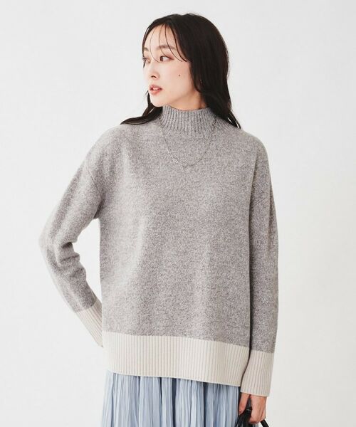 UNTITLED / アンタイトル ニット・セーター | ラムウールカシミヤ ボトルネックプルオーバーニット | 詳細14