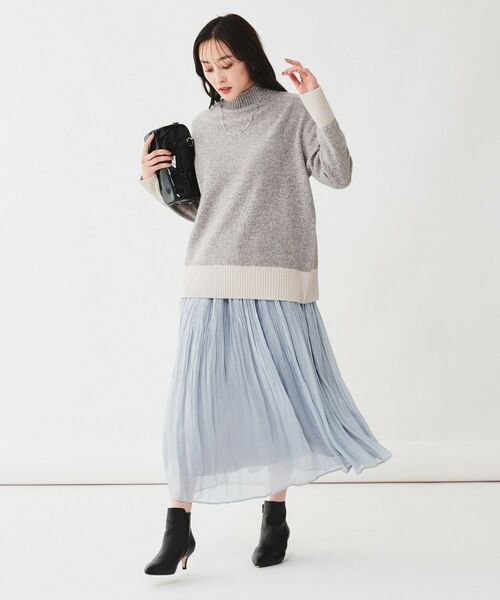 UNTITLED / アンタイトル ニット・セーター | ラムウールカシミヤ ボトルネックプルオーバーニット | 詳細16