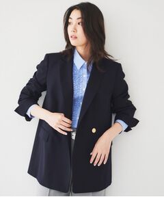 UNTITLED / アンタイトル テーラードジャケット | 【通勤/春の軽羽織り】サマーウール調 ダブルブレストジャケット