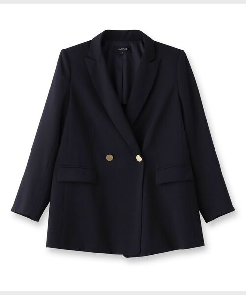 UNTITLED / アンタイトル テーラードジャケット | 【通勤/春の軽羽織り】サマーウール調 ダブルブレストジャケット | 詳細1