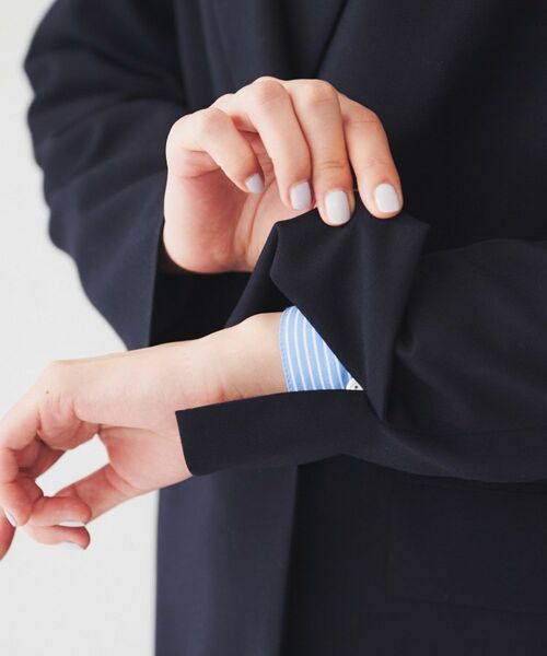 UNTITLED / アンタイトル テーラードジャケット | 【通勤/春の軽羽織り】サマーウール調 ダブルブレストジャケット | 詳細17