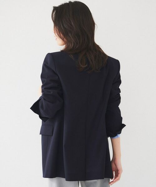 UNTITLED / アンタイトル テーラードジャケット | 【通勤/春の軽羽織り】サマーウール調 ダブルブレストジャケット | 詳細8