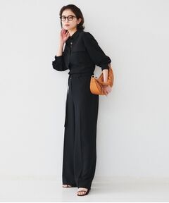 UNTITLED / アンタイトル サロペット・オールインワン | 【朝比奈 彩×Oggi×UNTITLED スペシャルコラボ】シャツカラーオールインワン