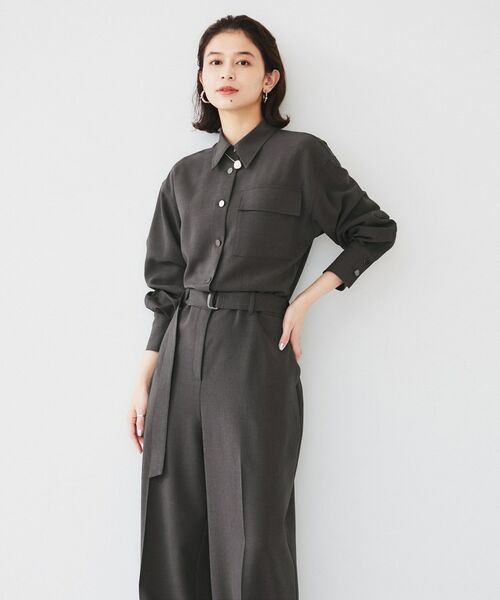 UNTITLED / アンタイトル サロペット・オールインワン | 【朝比奈 彩×Oggi×UNTITLED スペシャルコラボ】シャツカラーオールインワン | 詳細4