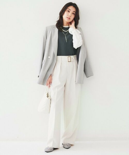 UNTITLED / アンタイトル パンツ | ベルト付き2タックパンツ | 詳細5