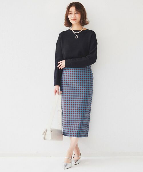 UNTITLED / アンタイトル スカート | 【セットアップ可能】ギンガムチェック ペンシルスカート | 詳細10