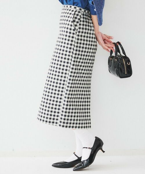 UNTITLED / アンタイトル スカート | 【セットアップ可能】ギンガムチェック ペンシルスカート | 詳細3