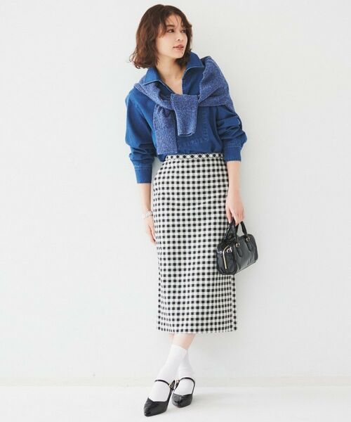 UNTITLED / アンタイトル スカート | 【セットアップ可能】ギンガムチェック ペンシルスカート | 詳細4