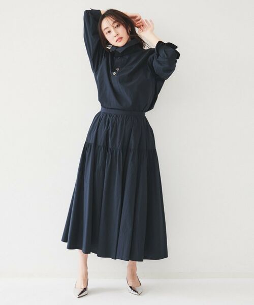 UNTITLED / アンタイトル ロング・マキシ丈スカート | ライトコットン ティアードスカート | 詳細15